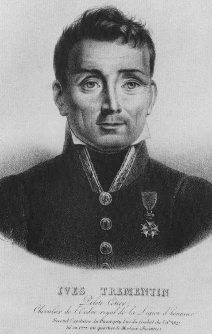 1828. Λιθογραφία  του  Yves Trémintin Ιππότη της Λεγεώνας της Τιμής
