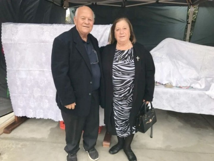 Ο κύριος Δημήτρης Ψαρράς μαζί με τη σύζυγό του κυρία Μαρία Φώτο: Supplied