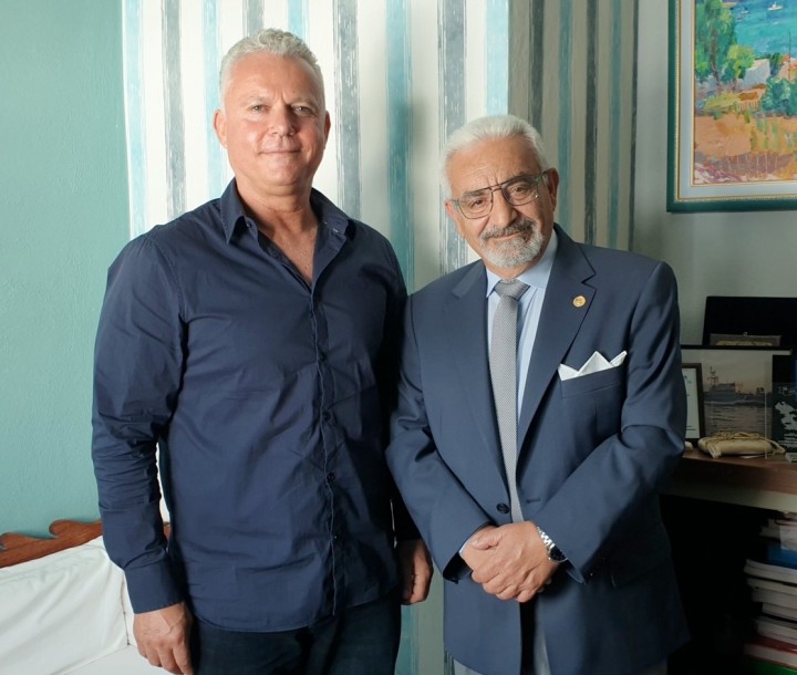 Ο Δήμαρχος των Λειψών κ. Φώτης Μάγγος  και ο εκπρόσωπος του Φ.Σ.Π.  κ. Βολάκης Κωνσταντίνος