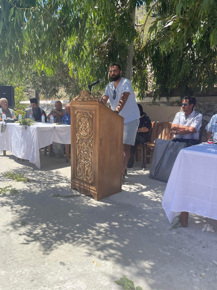 Ο Πρόεδρος του Συλλόγου των Απανταχού Σποϊτών Καρπάθου Αμαρουσίου 