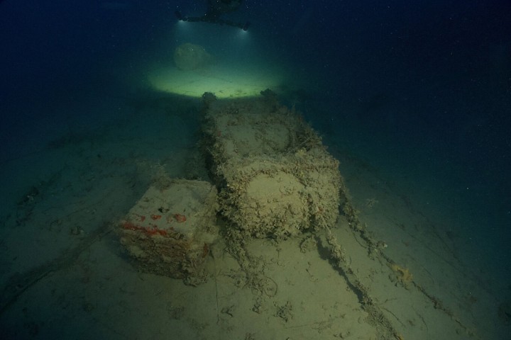 Καταγραφή εξοπλισμού σκορπισμένου στη περιοχή του ναυαγίου